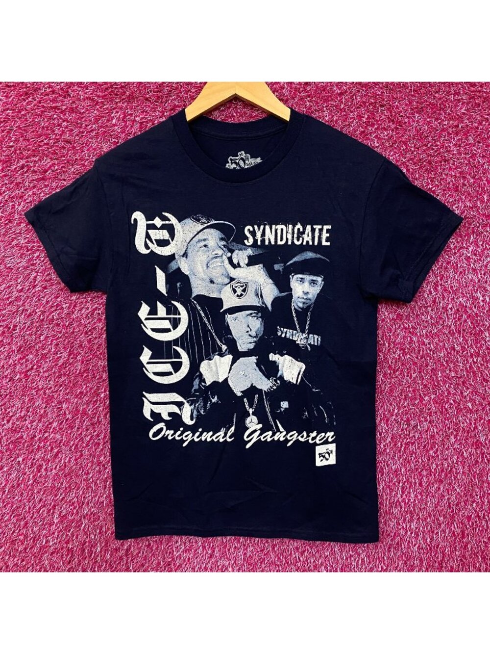 Ice-T Rhyme Syndicate 50th Anniversary of Hip Hop Graphic T-Shirt Small